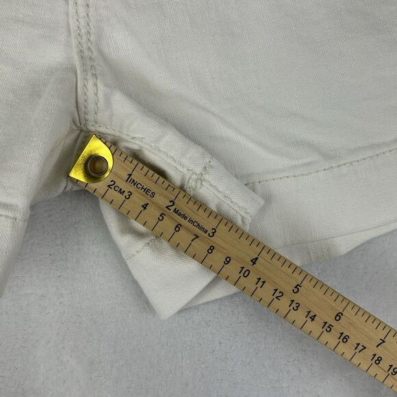 Miss Me Jean Shorts Womens White Cut Off Jean Shorts Size 32 - Picture 7 of 13